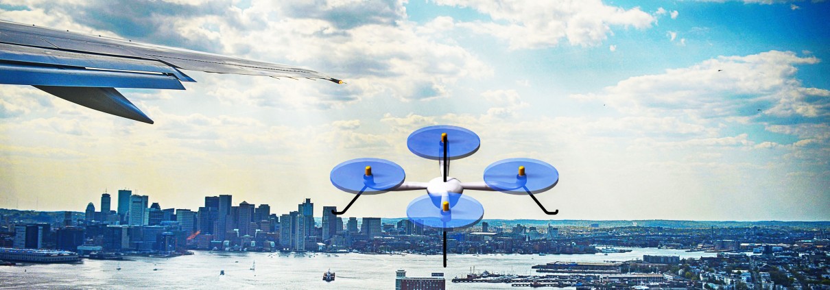 rendered illustration of a drone near Logan airport / © westwindgraphics / Adobe Stock