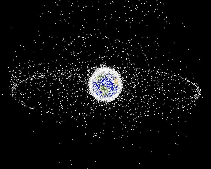 débris spatiaux orbite